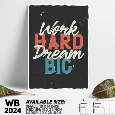 DDecorator Work Hard - Motivational Wall Board and Wall Canvas image