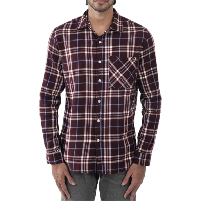DEEN Burgundy Rust Check Flannel Shirt image