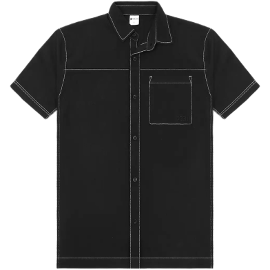 DEEN Charcoal Contrast Stitch Shirt – Regular Fit image