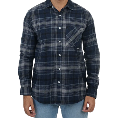 DEEN Denim Blue Classic Check Flannel Shirt image