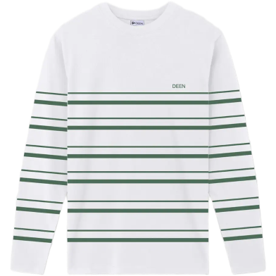 DEEN Full Sleeve White Stripe T-shirt image
