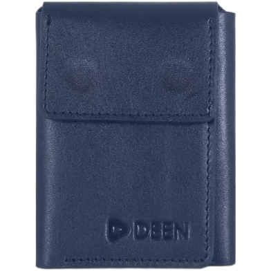 DEEN Indigo Navy Trifold Genuine Leather Wallet image
