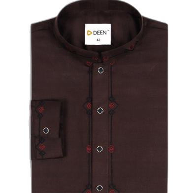 DEEN Maroon Embroidered Panjabi 02 image