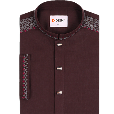 DEEN Maroon Embroidered Panjabi 14 image
