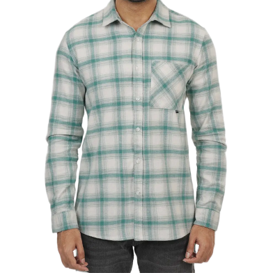DEEN Mint Green Classic Plaid Flannel Shirt image