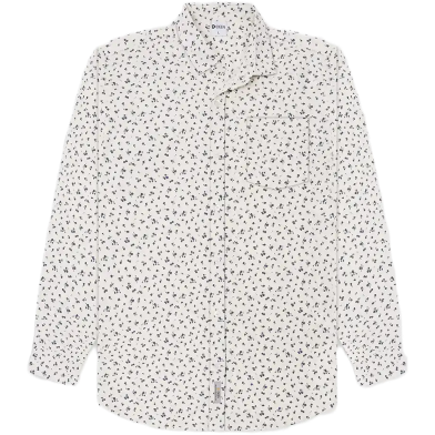 DEEN Off White Floral Print Full Sleeve Shirt image