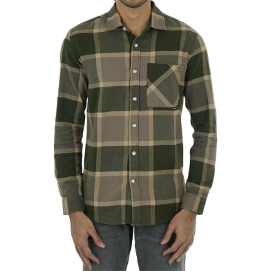 DEEN Olive Sand Cross Plaid Flannel Shirt image