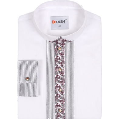 DEEN White Embroidered Panjabi 07 image