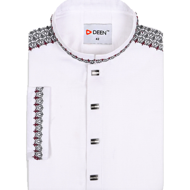 DEEN White Embroidered Panjabi 15 image