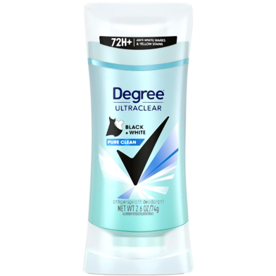 DEGREE Antiperspirant For Women and Men Protects From Deodorant Stains Pure Clean Deodorant-74gm image