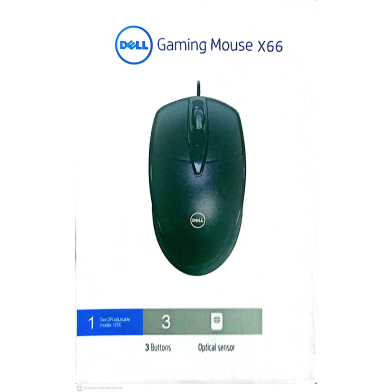 DELL Wired Optical Mouse, Black - X66 image