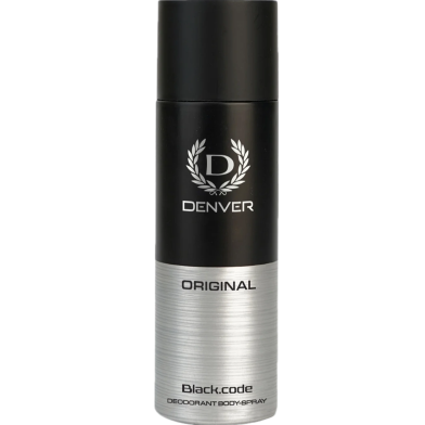 DENVER - Black Code Deodorant Body Spray | Long Lasting Deodorant for Men - 150ML image