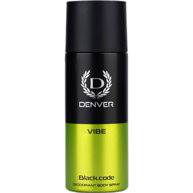 DENVER Black Code Vibe Deodorant Body Spray | Long Lasting Deodorant for Men - 150ml image