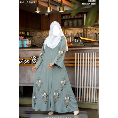 Glam Touch Designer Karchupi Kimono Koti image