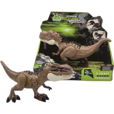 Toybliss Manual Operated Action Dinosaur With Sound (RS054-1), Ages 3 Plus image