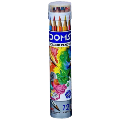 DOMS Fsc 24 Shades Colour Pencil Round Tin image