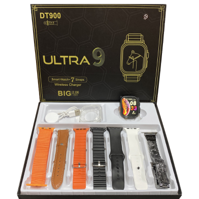 DT900 Ultra 9 Smartwatch (7 Straps) Black image