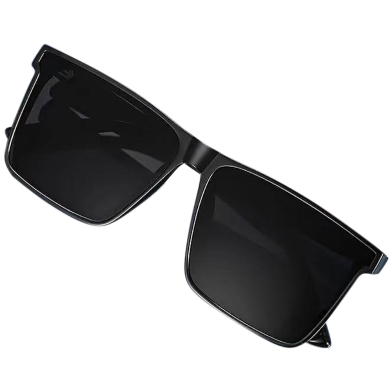DX11 Double Poly Sunglass New Trendy Look Very Stylish Black Sunglass for Men image