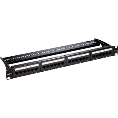 D-link 24 Port Black Cat6 UTP Loaded Patch Panel NPP-C61BLK241 image