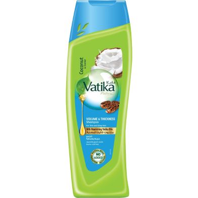 Dabur Vatika Naturals Coconut and Castor Volume and Thickness Shampoo 400 ml 6291069701272 image