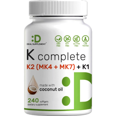Deal Supplement K Complete K1 Plus Mk4 Plus Mk7 240 Capsules - X003w1jh6x image