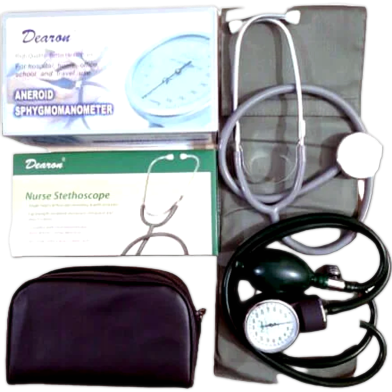 Dearon Analog Blood Pressure Monitor Sphygmomanometer Set with Stethoscope image