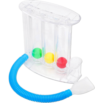 Deep Breathing Exerciser 3 Ball Spirometer Lung Training image