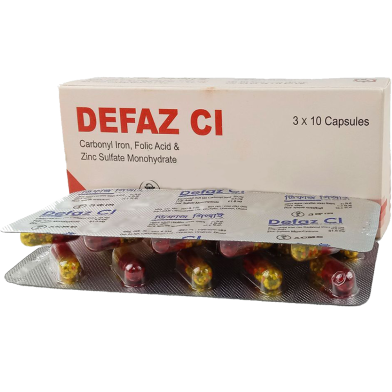 Defaz CI 50 mg Plus 0.50 mg Plus 61.80 mg 10's Strip Capsule image