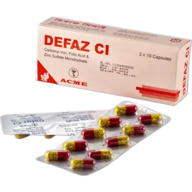 Defaz Ci 50 Mg, 0.50 Mg, 61.80 Mg Capsule 10's Strip image