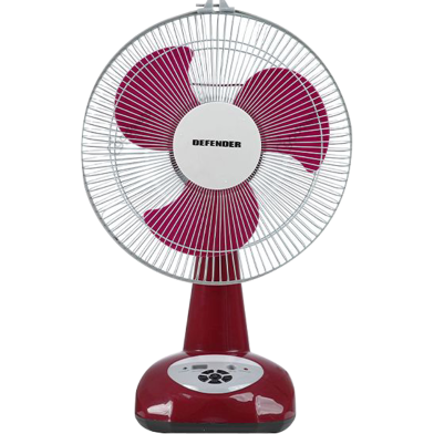 Defender Osk-2912 Rechargeable Table Fan Maroon - 12 Inch- (6 Months Warranty) image