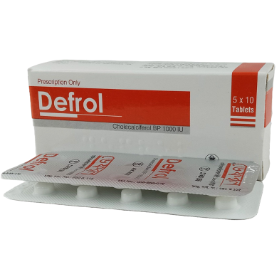 Defrol 1000 IU Tablet 10's Strip image