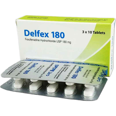 Delfex 180 mg Tablet 10's Strip image
