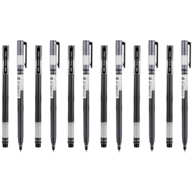 Deli Gel Pen Black Ink 0.5mm 12.Pcs image