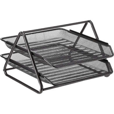 Deli 2 Tier Metal Mesh File Rack and Organizer image