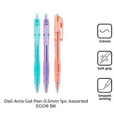 Deli Arrix Gel Pen 0.5mm Black Ink 1 Pcs image