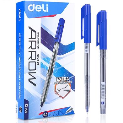Deli Arrow Ball Penn Blue Ink (0.5mm) - 12 Pcs image