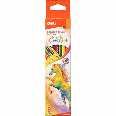 Deli Colored Pencil 6 Colours image