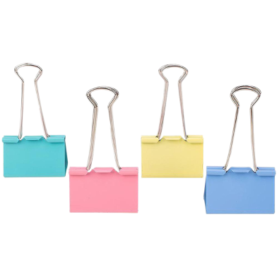 Colourful Binder Clips 25mm Pack of 10 image