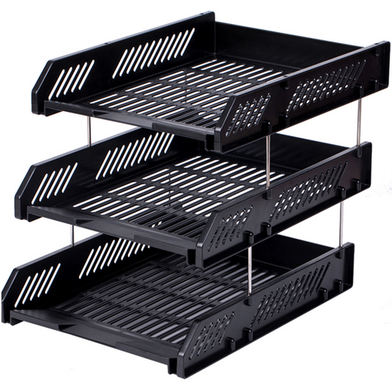 Deli Document Tray 3 Drawers-Black image