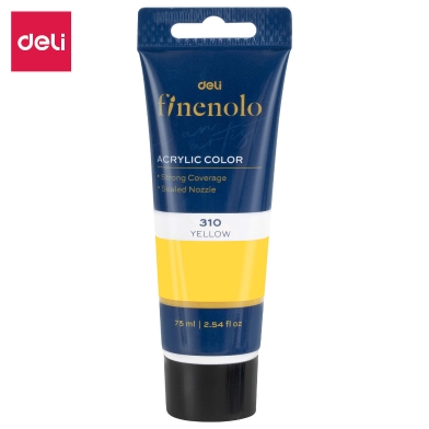 Deli Finenolo Acrylic Paint 75ml Yellow image