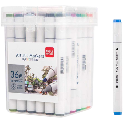 Deli Instant Dry Dual Tip Art Markers image