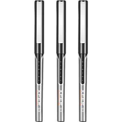 Deli Roller Ball Pen Black Ink (0.5mm) - 12Pcs image