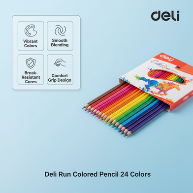 Deli Run Colored Pencil 24 Colors - EC00120 Slide 2