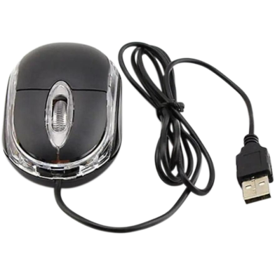 Dell Black Wired Cable – USB Optical Mouse image