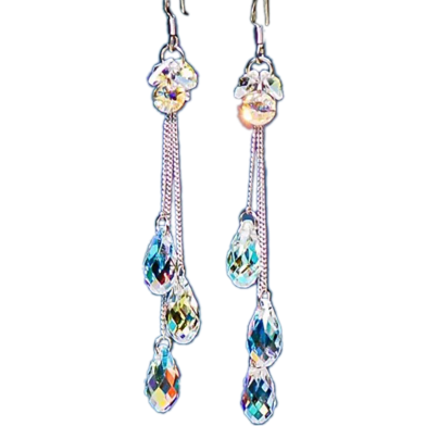 Delysia King Women's Versatile Long Tassel Water Drop Earrings image