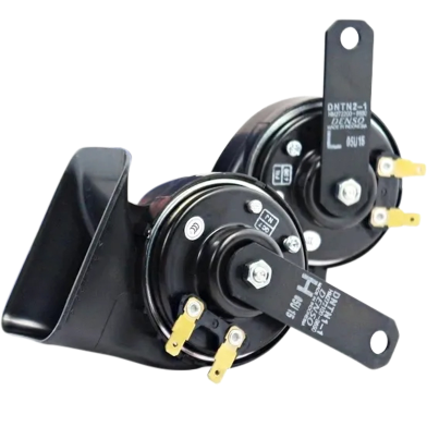 Denso High Performance Electric Snail Horn 1 Pair For Motorcycle And Car 350 Hz 12V 70Mm Diameter image