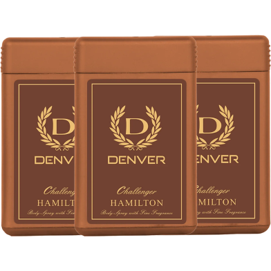 Denver Challenger Hamilton Pocket Perfume Body Spray 18 ml (3 Pcs) image