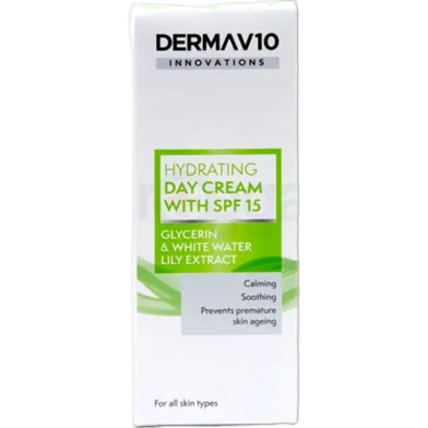 Derma V10 Hydrating Day Cream SPF15 50ml image