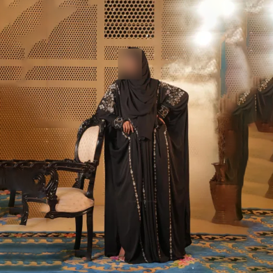 Glam Touch Designer Karchupi Kaftan Abaya image