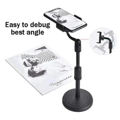 Desktop Mobile Phone Holder Stand 360 Rotate For Live Streaming Shoot Youtube Tiktok Video Round Base Smartphone Slide 2